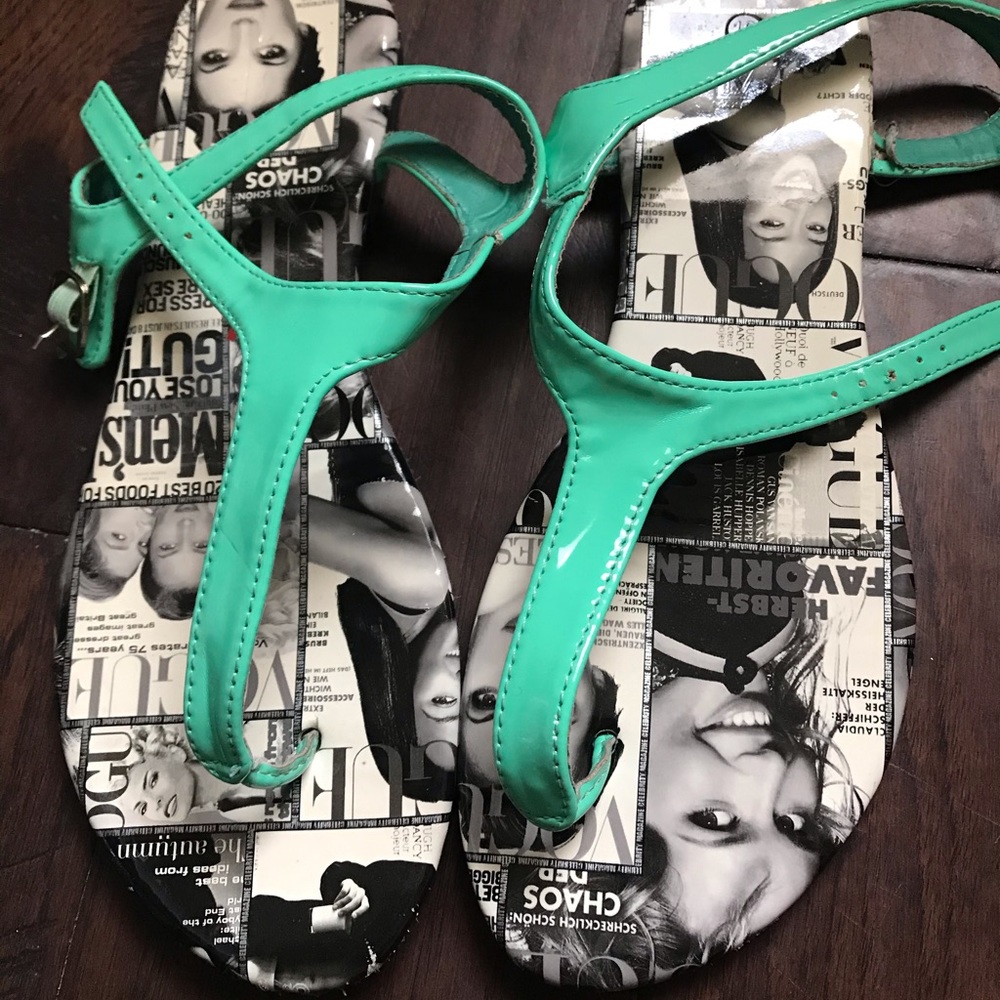 mint green sandals